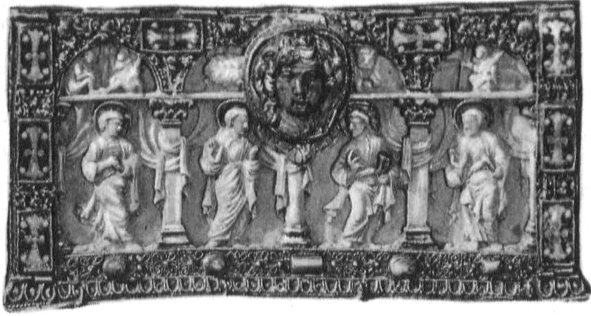 Apostles with Zodiac Signs; Head of Christ (related to R-04422)