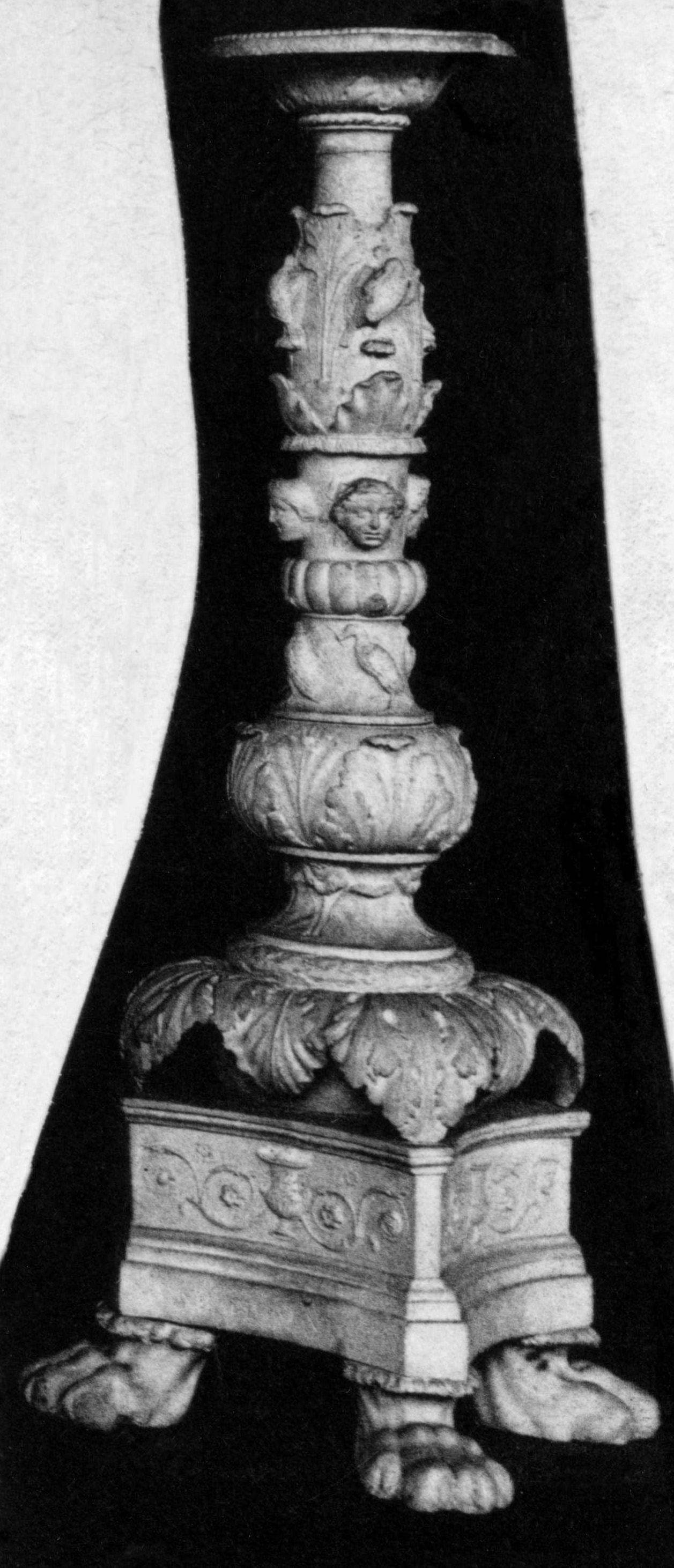 Candelabrum with Masks and Birds