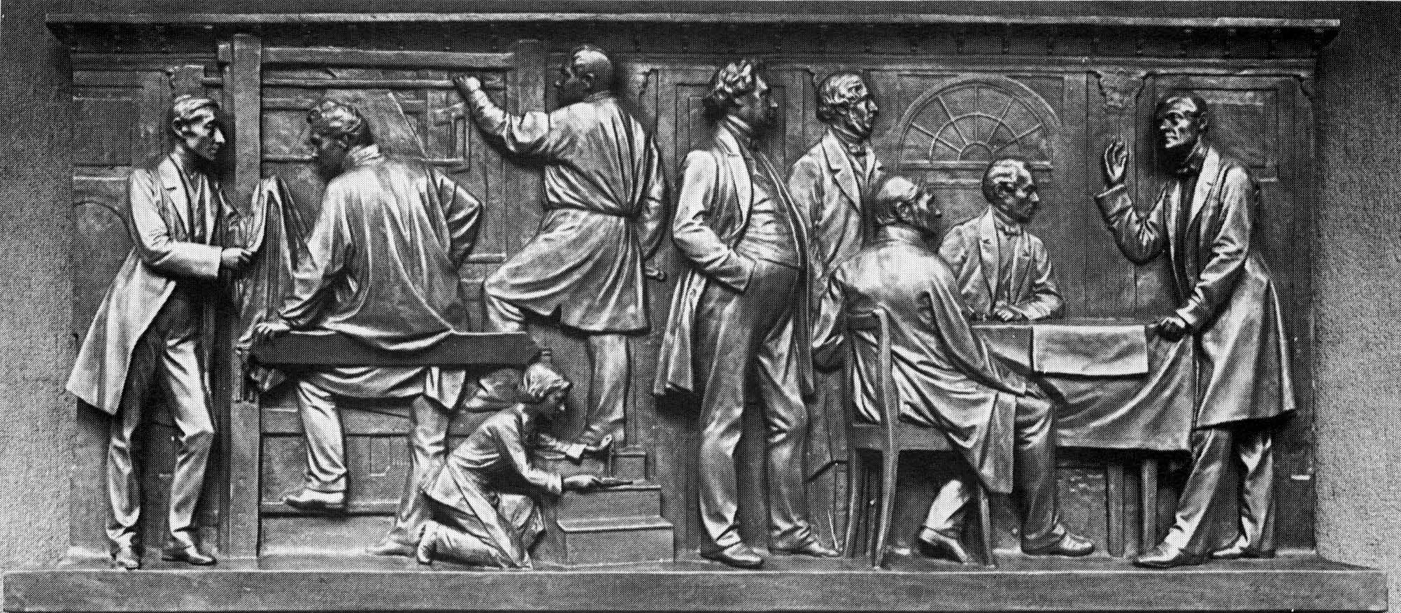 Gewerbeinstitut vereint unter einem Dach, vom Beuth-Denkmal