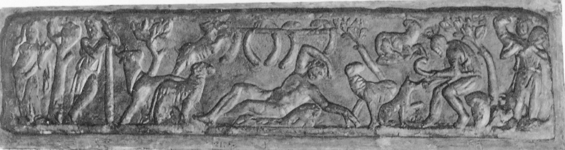 Jonas in der Kürbislaube, von einem Sarkophag