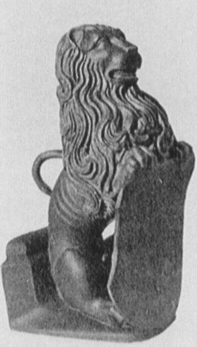 Standing Lion with Coat of Arms