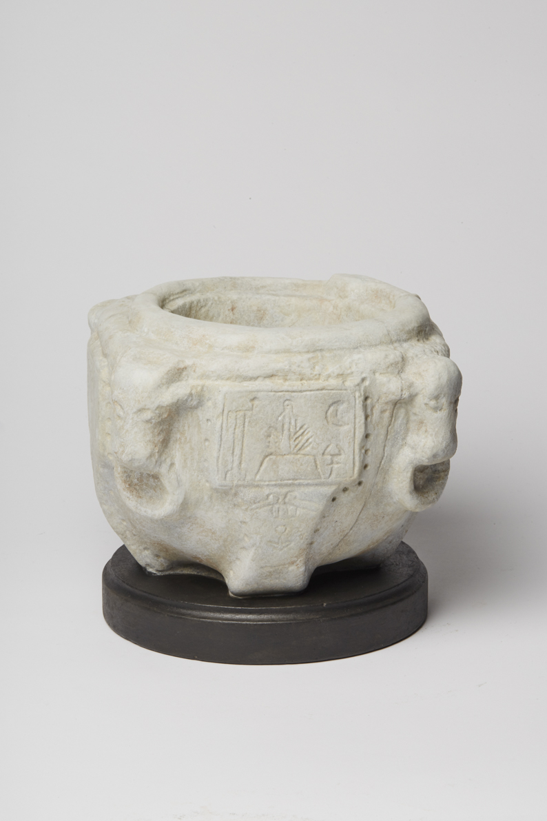 Bowl with Bulls' Heads, Egyptianesque Reliefs