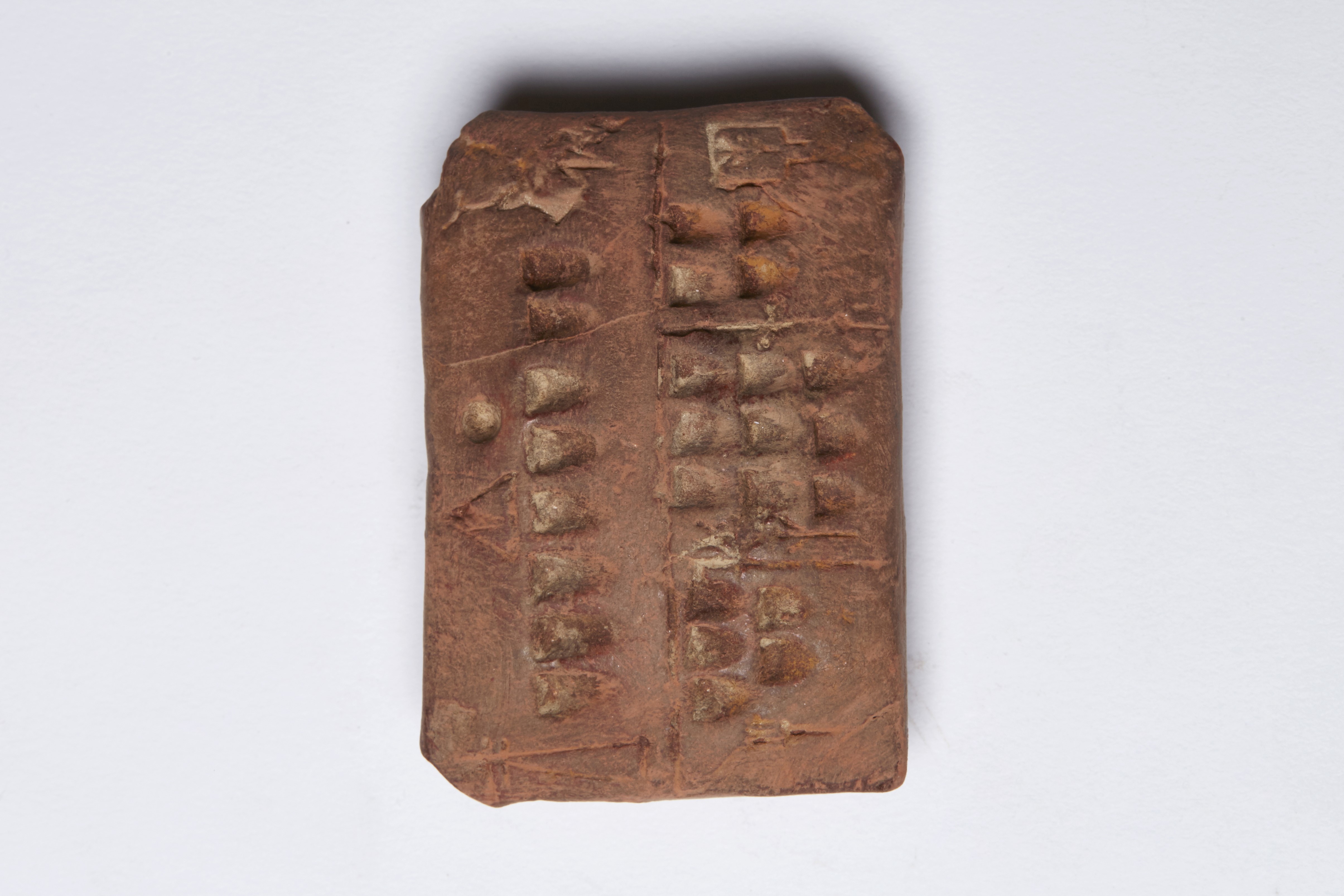 Administrative Document for Cereal and Livestock Products in the Shape of a Cuneiform Tablet