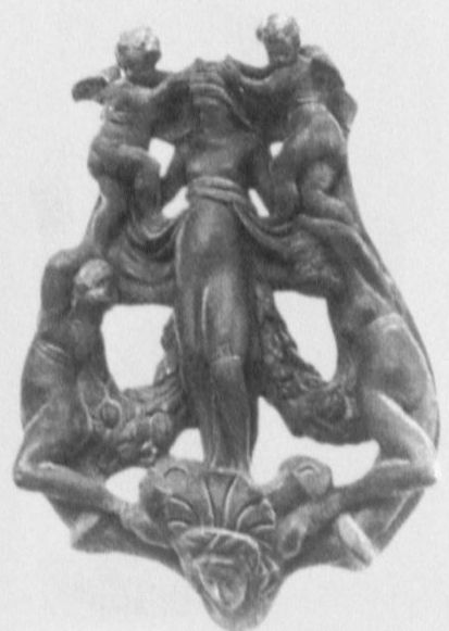 Door Knocker, Female Figure in Half Relief