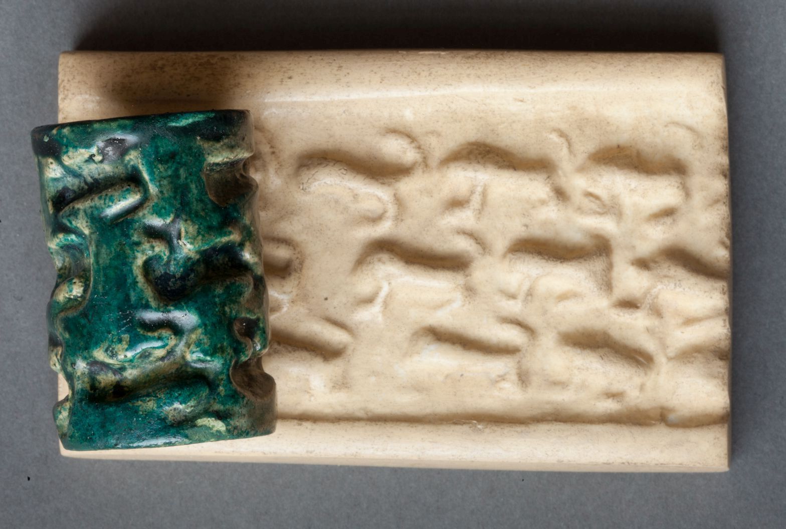 Rollsiegel mit Löwen; Abrollung