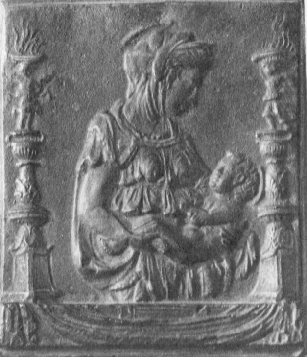 Mary with the Child Between Two Candelabra