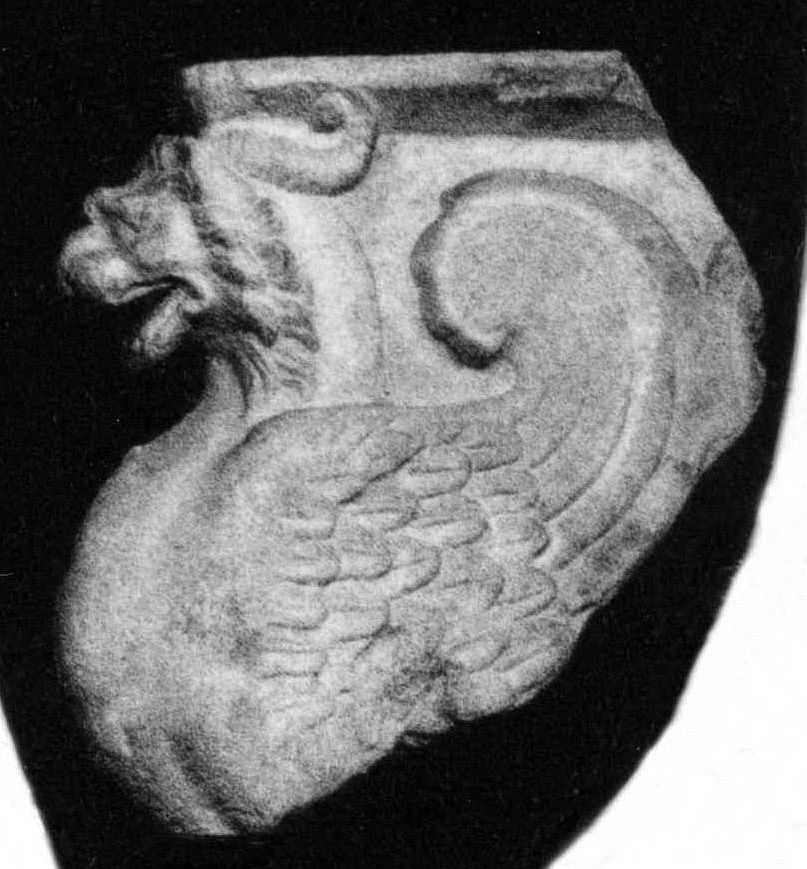 Greif, Stützplatte eines Tisches (Fragment)