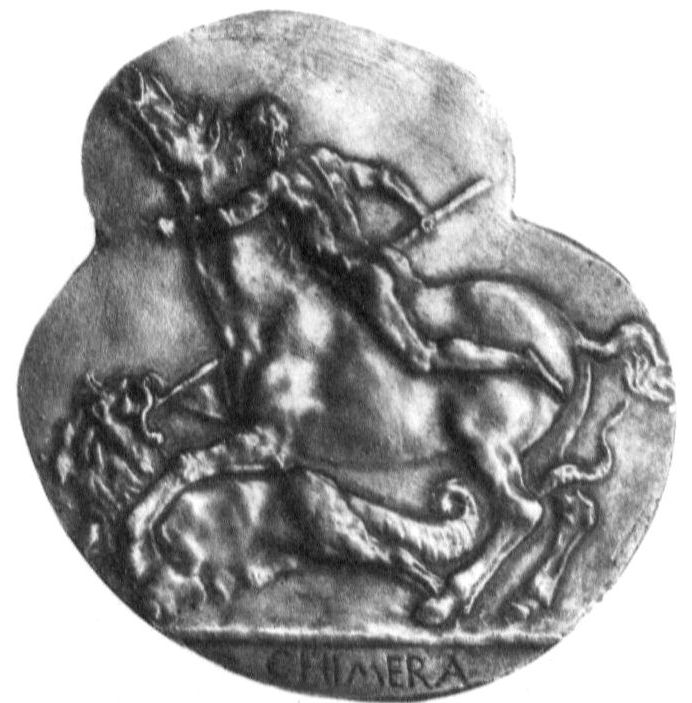 Bellerophon, die Chimära tötend