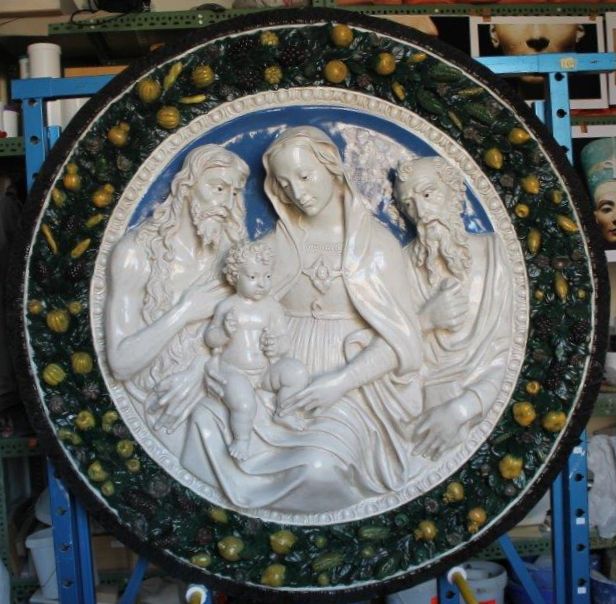 Madonna Between Two Saints (With Frame)