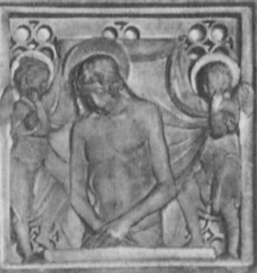 Leichnam Christi mit zwei trauernden Engeln