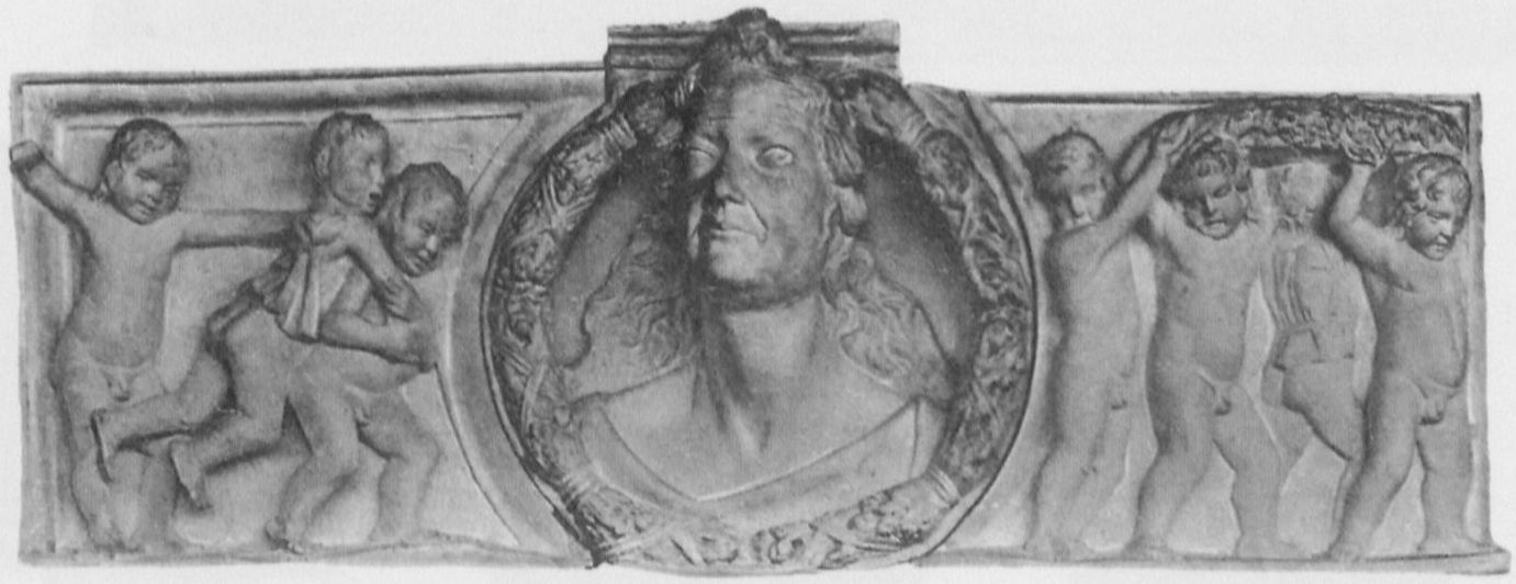 Porträt zwischen Putten