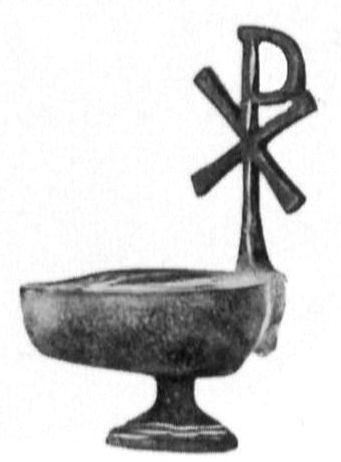 Lampe mit Monogramm Christi