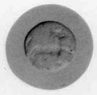 Greif mit gehobenen Flügeln (Schmuckstein)