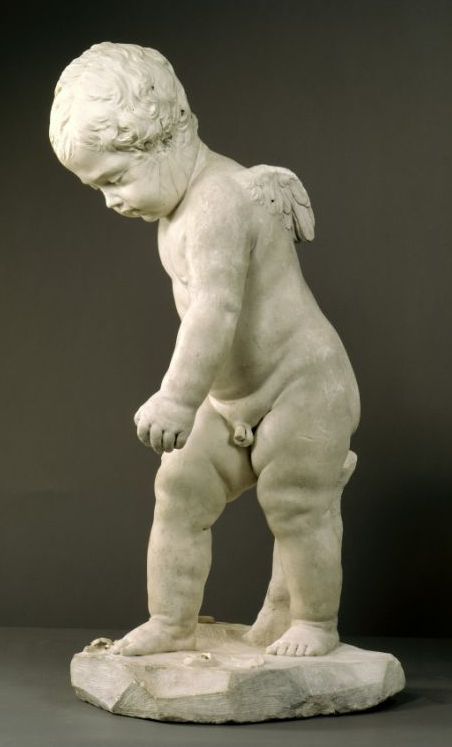 Bogenschnitzender Cupido