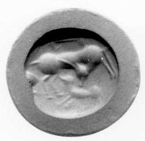 Cow nursing a Calf (gem)