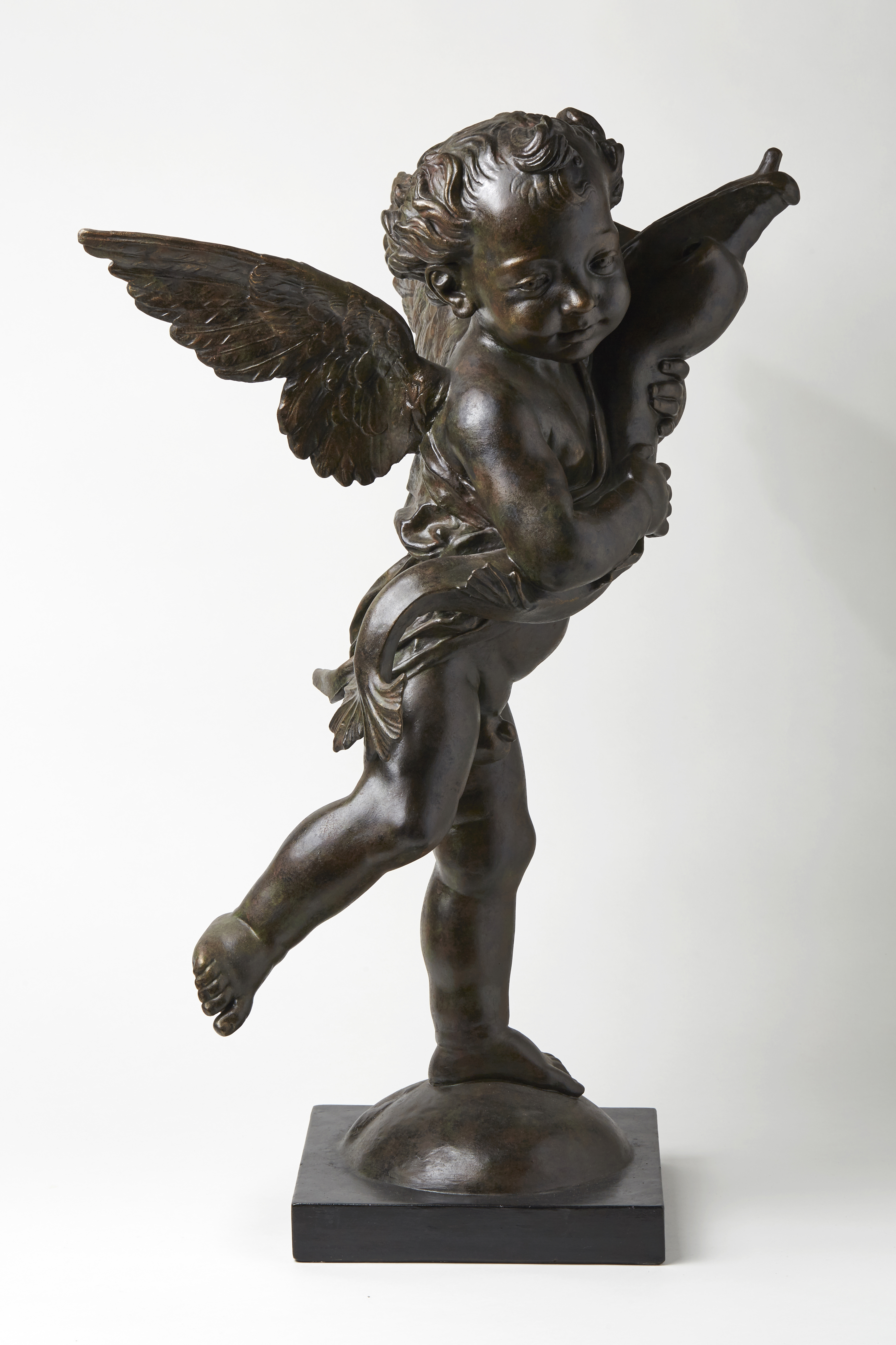 Putto with Dolphin, Fountain Statue