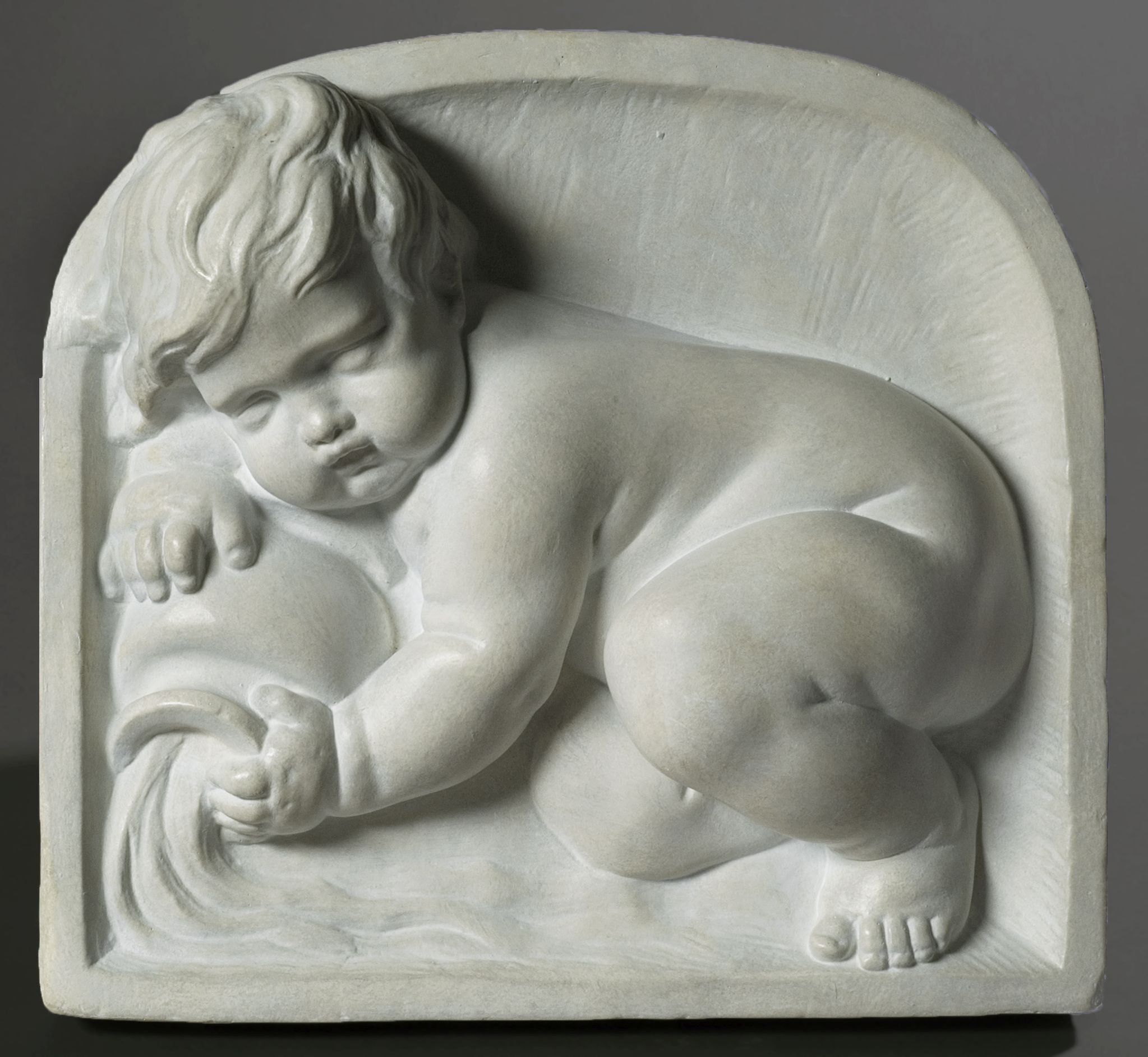 Putto als Flussgott